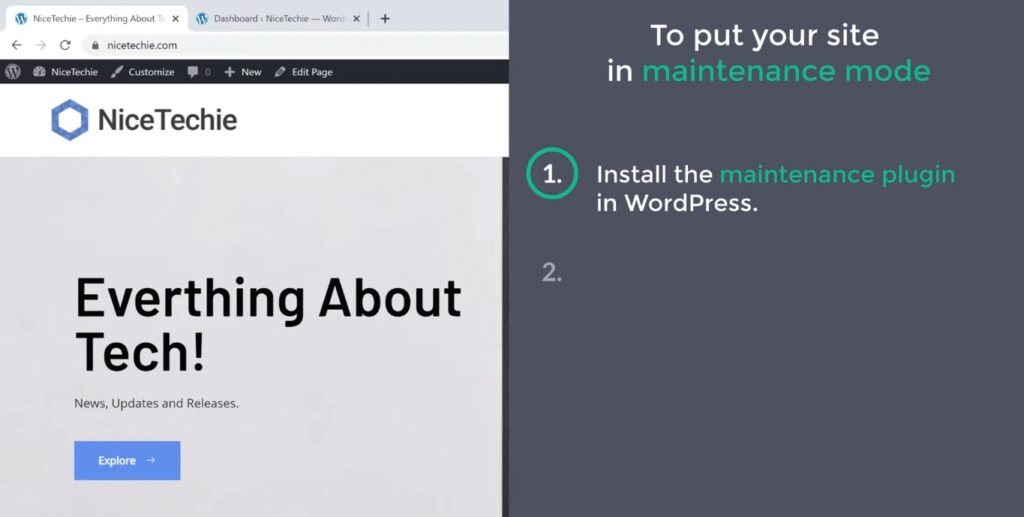 Website - To Put Your WordPress Site In Maintenance Mode
