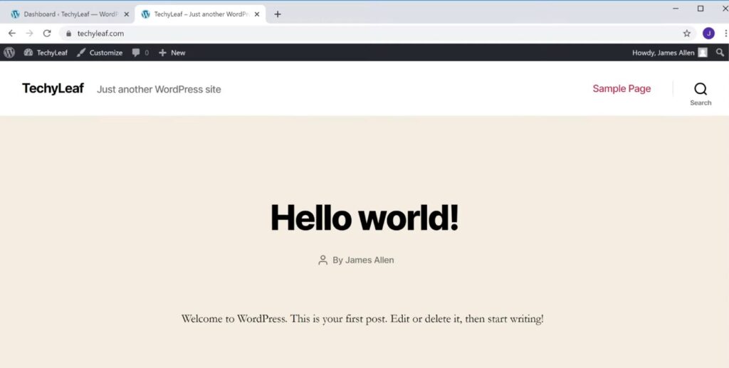 Default WordPress - to Reset your WordPress Site