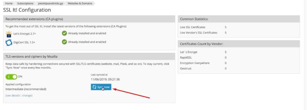 Sync Now - Plesk Tips and Tricks