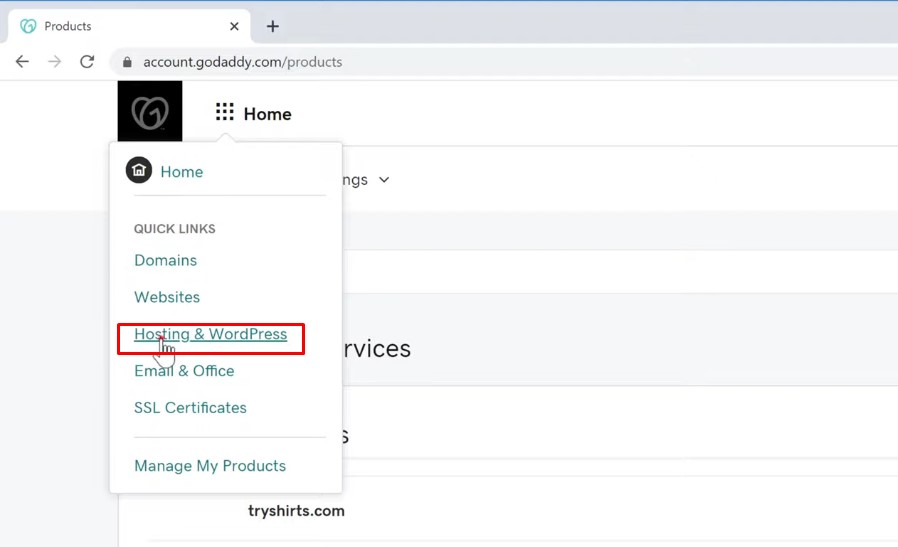 Hosting - to login or find  WordPress wp-admin dashboard page