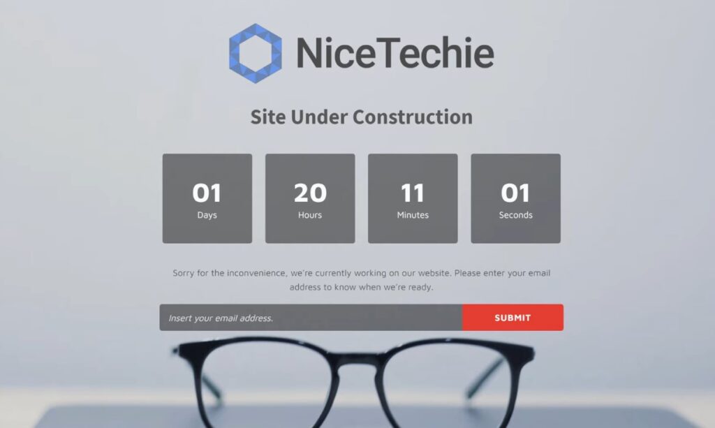 maintenance mode for specific page