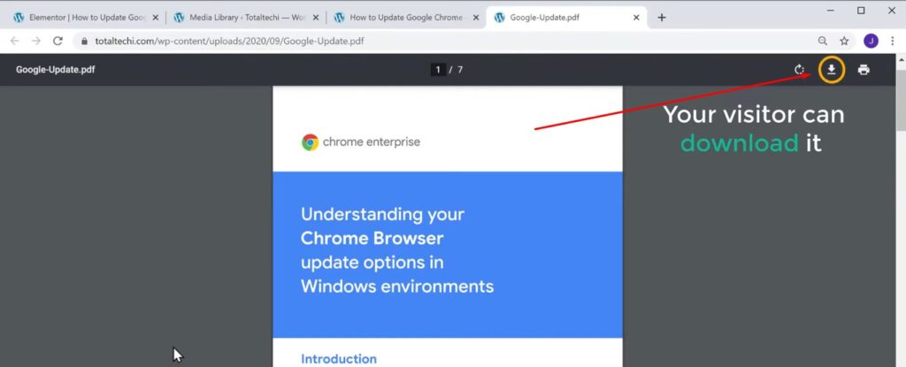 Linked file download