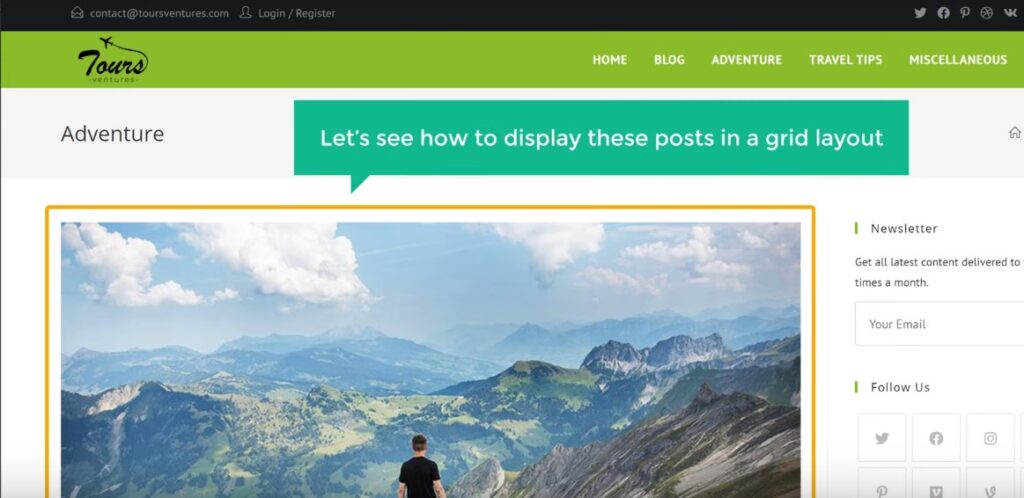 plain posts - To Display WordPress Posts In a Grid Layout