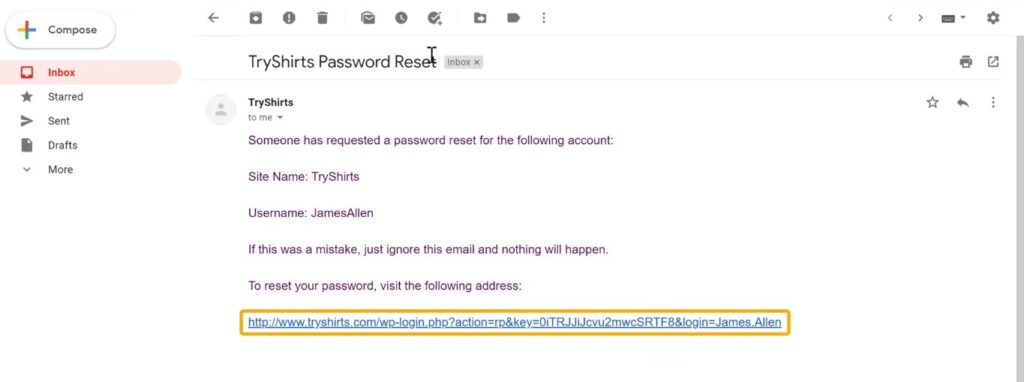 WordPress lost password email - to Reset Your WordPress Password