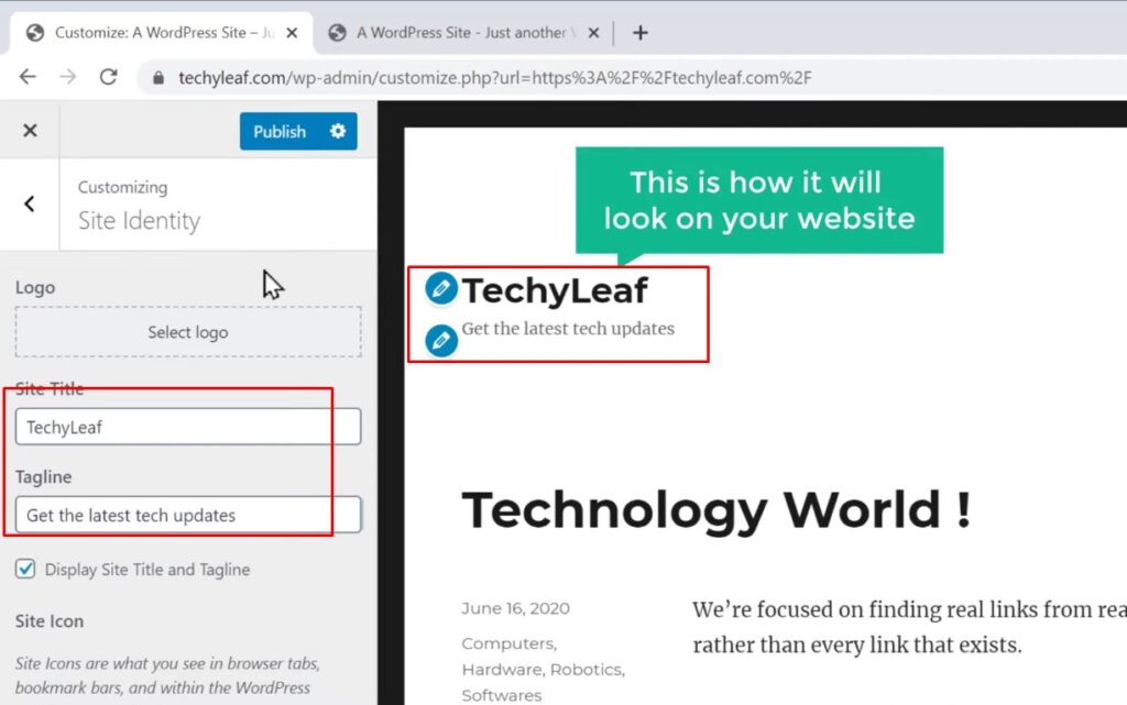 title and tagline changed
