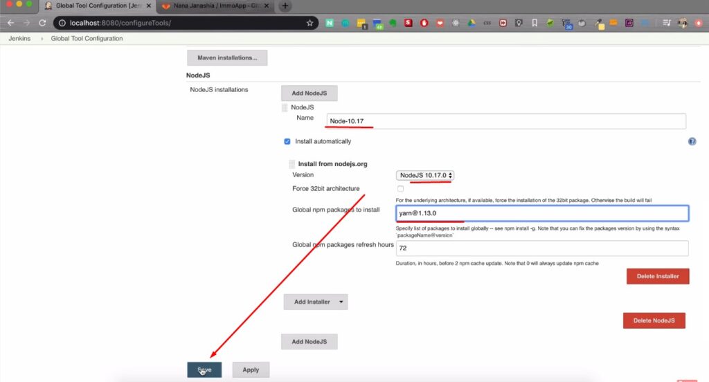 NodeJs Configuration