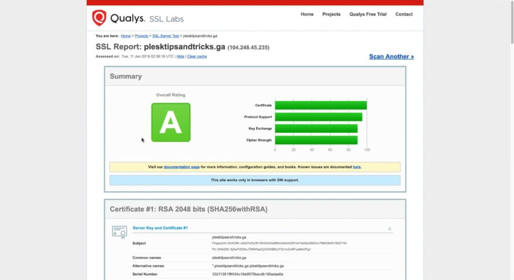 Lab result - Plesk Tips and Tricks