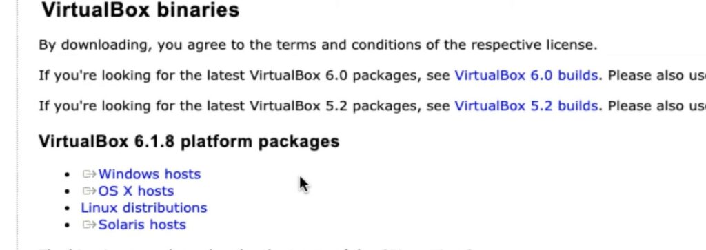 virtualbox platform