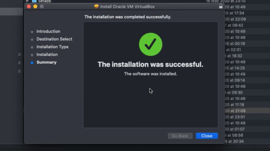 installation successful
